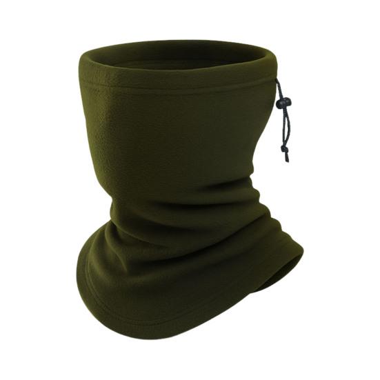 Fleece Neckerchief Scarf Solid Color Adjustable Drawstring Warm Polar Fleece Riding Face Guard Cold Weather Scarf
