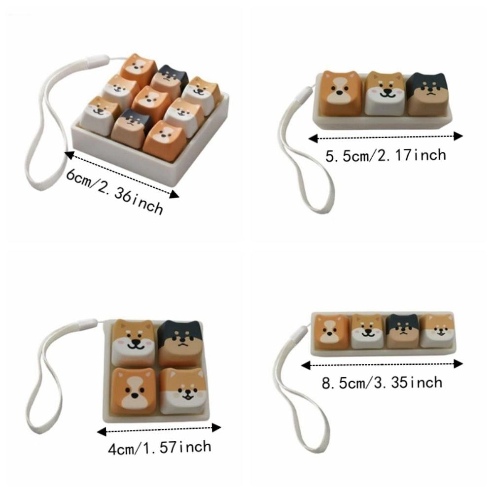 Backpack Pendant Puppy Keychain Shiba Inu Keycap Keychain Creative Keyboard Key Ring Kids Toy