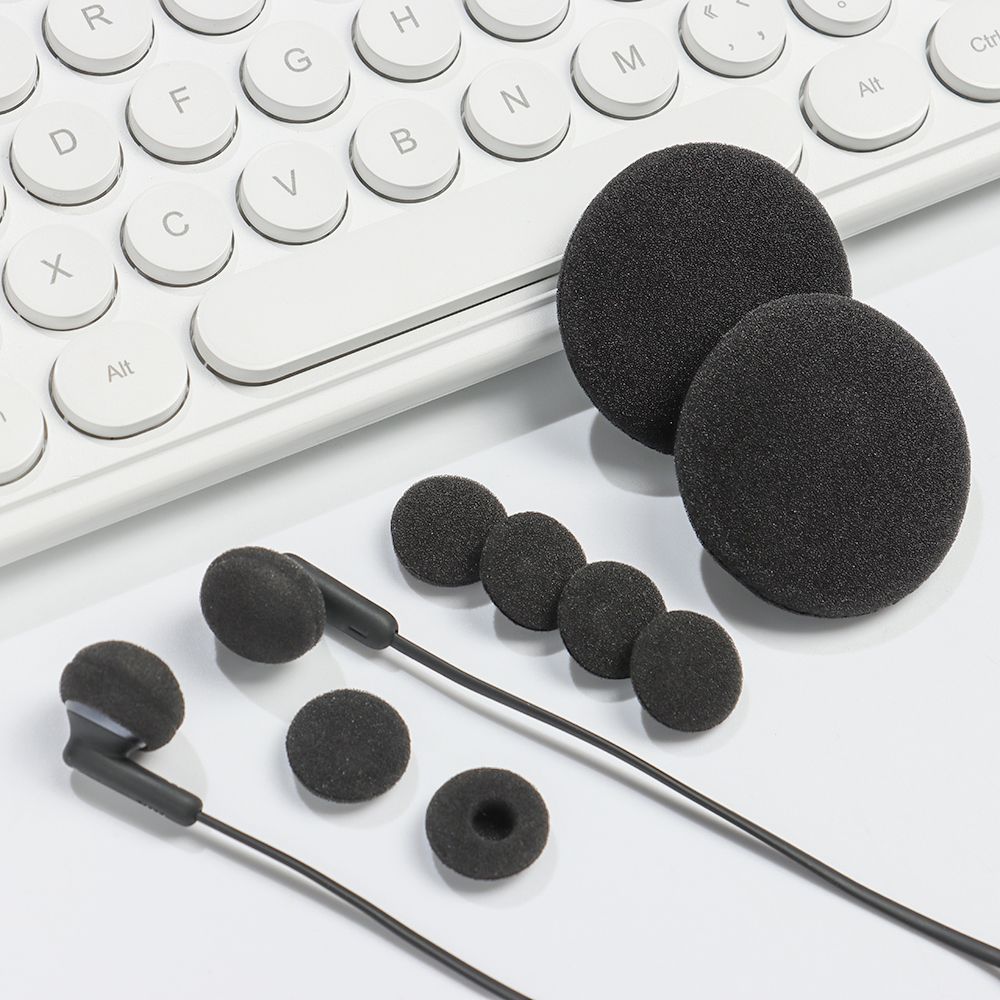 10pcs Durable Ear Pads Headphones Earphone Sponge Black Soft Foam Headset Cushion