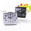 1pcs Quartz Clock Movement Alarm Table Bedside Silent Travel Mini Night Glow
