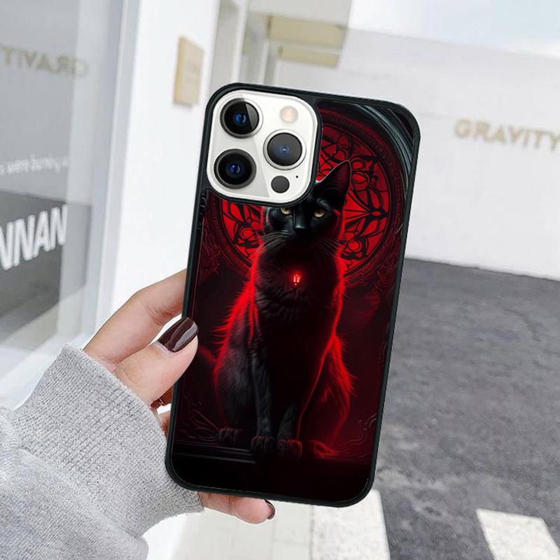 Мультяшный Хэллоуинский Кот Чехол для Телефона iPhone 17 Air 15 16 Чехол 11 13 14 Pro Max 12 Plus Max Fundas
