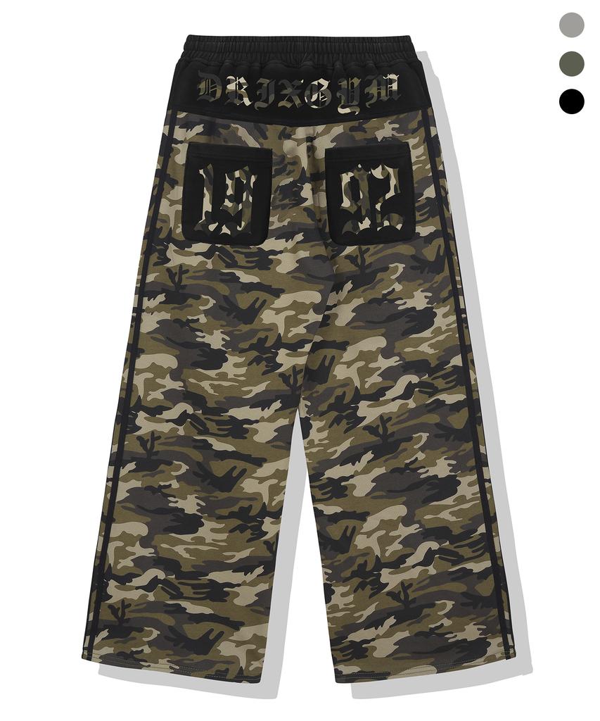DRIX Camo Color Block Track Line Graphic Pants_3Color