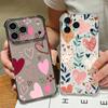 Силиконовый чехол для телефона с принтом в виде сердца, нарисованным, для iPhone 17 Pro Max 16 15 14 Pro Max 13 12 Pro 11, противоударный, мягкий ТПУ, прозрачная крышка