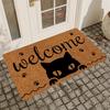 Cat's Sweet Home Pattern Door Rug Dirt Resistant Home Shoe Entry Decorative Carpet Indoor Outdoor Entrance Mat for Living Room