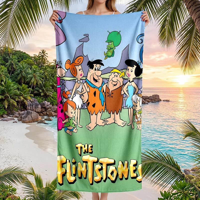 Flintstones Fashion Beach Towel: Ideal for Summer Adventures Soft, absorbent and quick drying suitable for swimming and bathing
