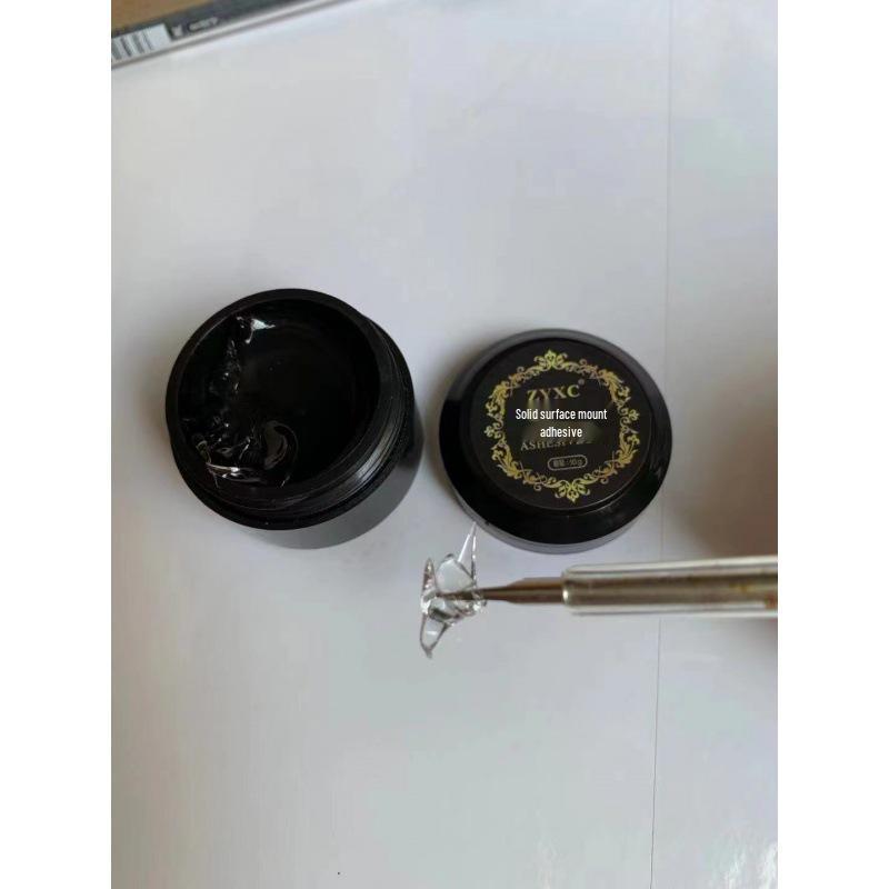 2023 Стойкий твердый клей для ногтей для приклеивания страз, не растекающийся, безопасный для ногтей, надежная фиксация