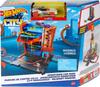 Hot Wheels City Toy Car Track Set Downtown Car Park Playset with Scale 4 Working Lift Exit Chute 164 Vehicle, Levels, &