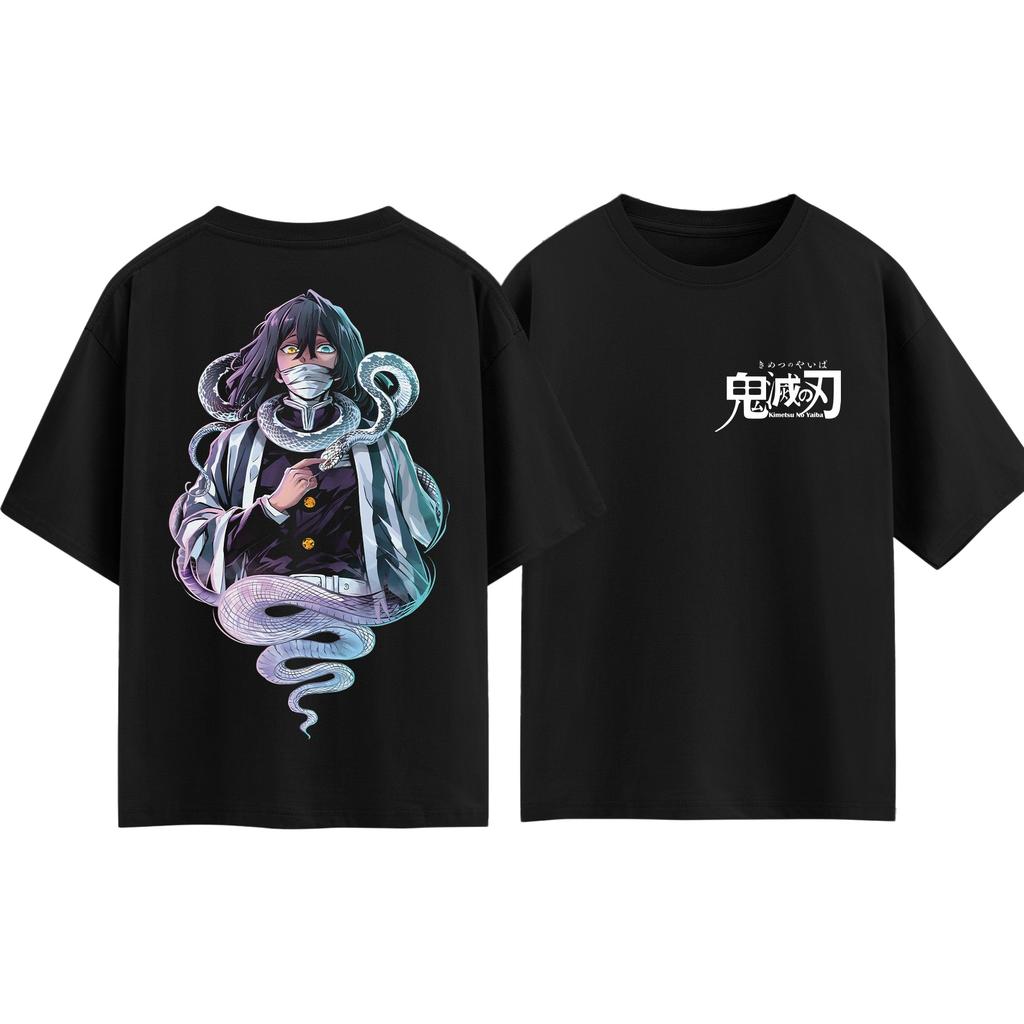 Demon Slayer Iguro Obanai T-shirt Men and Women New Summer Cotton Y2K Clothing Fashion Anime Fans Short Sleeve Tops Streetwear