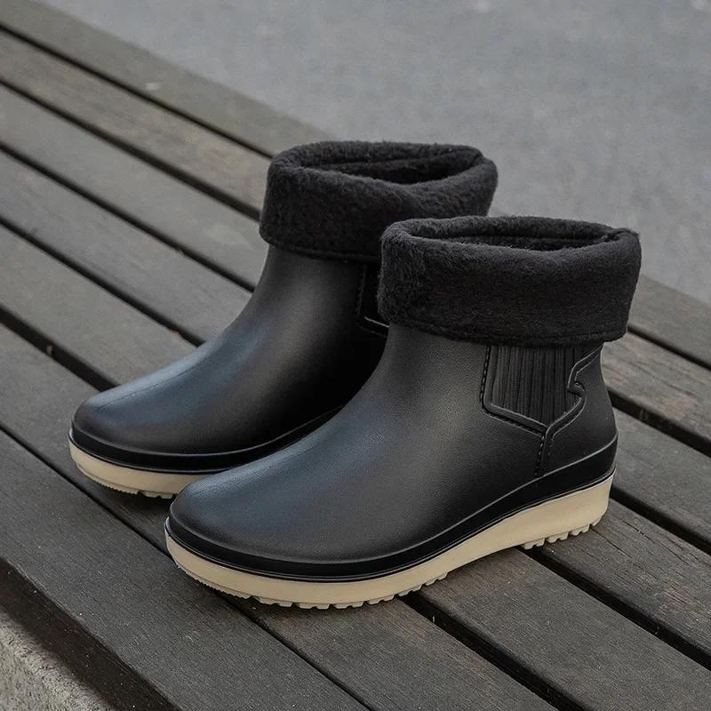 Резиновые сапоги, Женская водонепроницаемая обувь, Водонепроницаемые ботильоны, Резиновые сапоги, Легкая и повседневная женская обувь