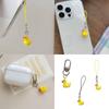 Yellow Duck Cellphone Charm Resin Crafted Animal Keychain Bag Pendant Portable Fashion Backpack Accessory for Women