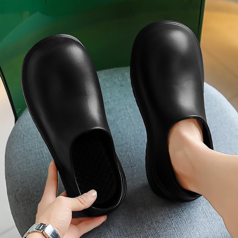 Новые туфли дерби для мужчин, уличные туфли с толстой подошвой, нескользящие, дождевые туфли, большие, для пары, для дома, легкие, водонепроницаемые, для поваров, для женщин