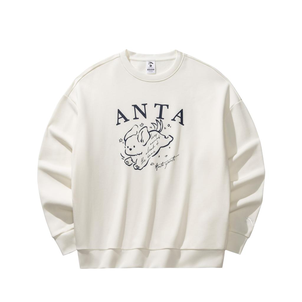 Anta Серия Life Легкий Плюшевый Zero Женский Пуловер Весна 2026 Толстовка Женская толстовка Айвори 962618703-1