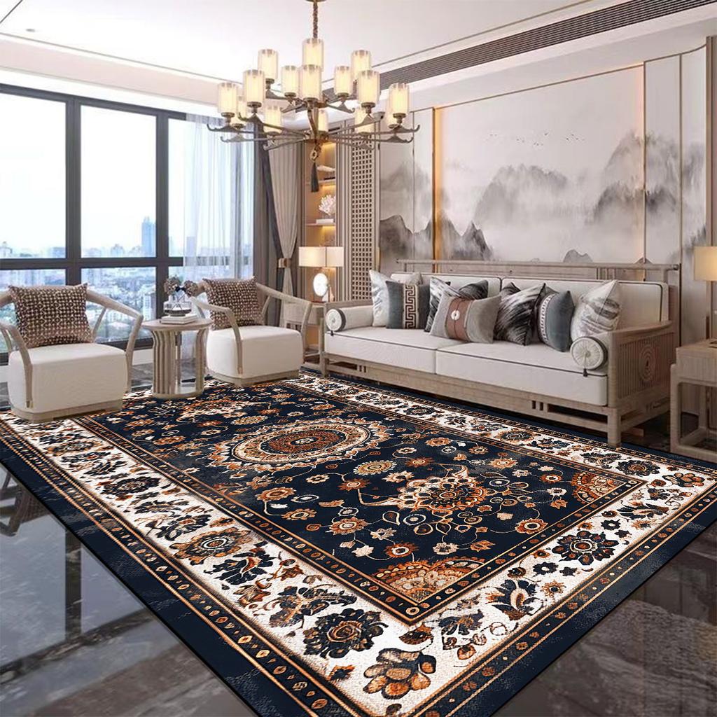 Luxury European Style Large Carpets Living Room Decoration Bedroom Bedside Rugs Lounge Non-slip Washable Coffee Tables Floor Mat