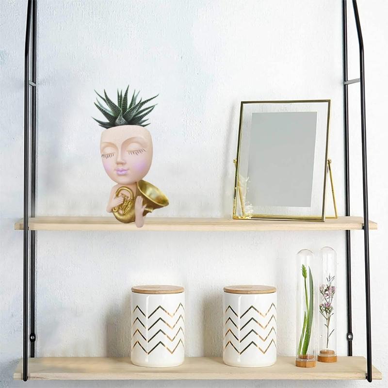 Versatile Silicone Mold Concrete Molds Silicone Casting Mold Doll with Horn Shape Vase Mold for Vases Pen Holder Crafts