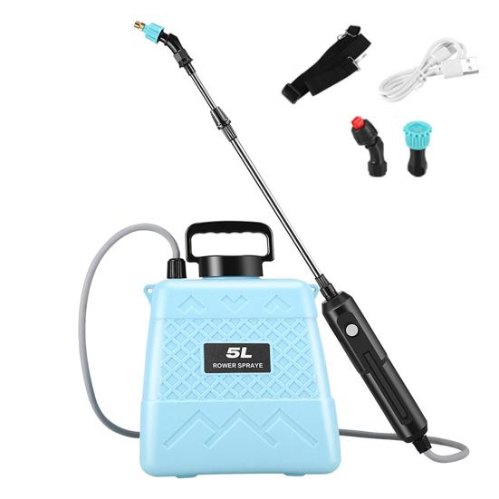 Электрический садовый опрыскиватель 5 л/8 л ранцевый опрыскиватель с 3 распылительными насадками, выдвижной штангой, плечевым ремнем, аккумуляторный опрыскиватель для сорняков для весенней обработки