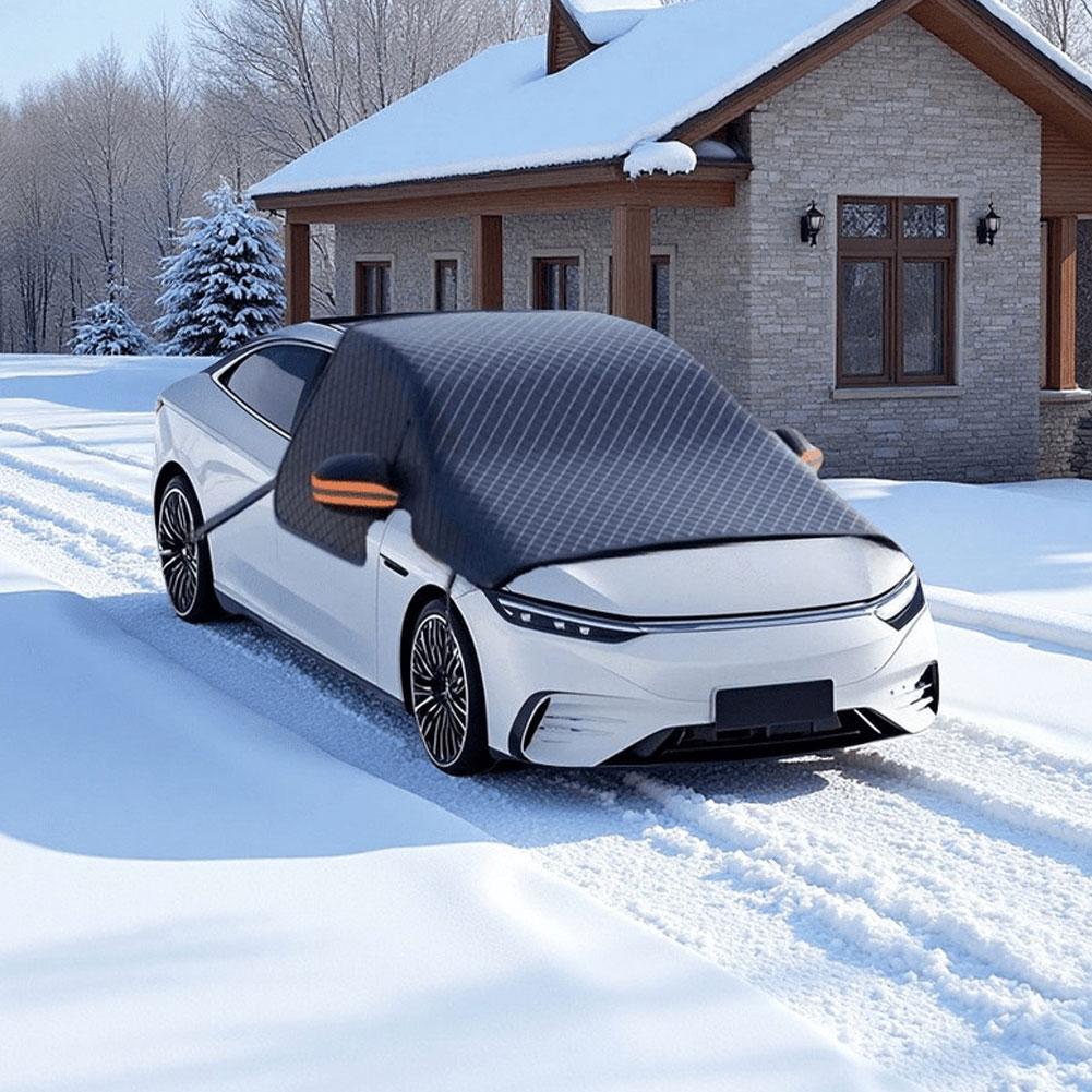 Magnetic Snow Shield Car Windshield Winter Protection Half Cover Car Coat Anti-freeze Anti-ice Automobile Accessories Curtain