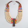 Fashion Personalized Wood Bead Handmade Beaded Necklace Exaggerated Retro Necklace National Style Accessories