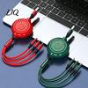 Быстрое зарядное устройство с высоким током 3 в 1 USB-кабель телескопический, 3А кабель для зарядки для Apple Type-C Micro Кабель Android, 30 см-120 см Регулируемая длина Мульти