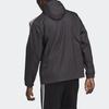 adidas 3D ветрозащитная спортивная тренировочная куртка с вышитым логотипом, с капюшоном, черная, мужская, GN3551