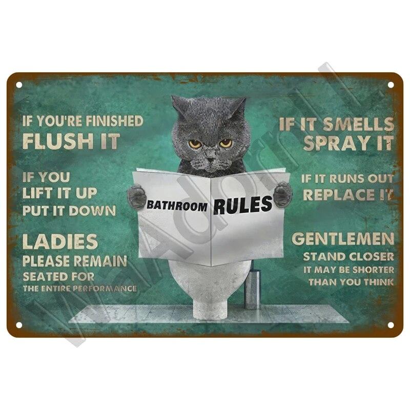 Металлический знак в стиле ретро, ​​черный кот, постер, забавный оловянный знак с котом, винтажная табличка с изображением животного, домашний декор, настенное искусство, зоомагазин, садовая табличка для бара для собак