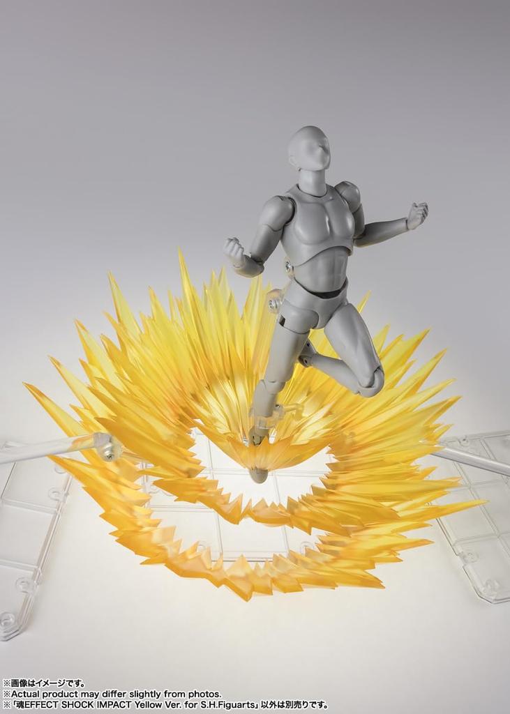TAMASHII NATIONS Tamashii EFFECT SHOCK IMPACT Желтый для 140-мм деталей эффектов для фигурок Ver. SHFiguarts приблизительно. ПВХ и АБС