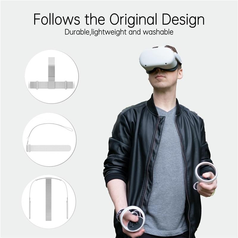 Head Strap for Oculus Quest 2 Headset, Replacement Head Strap Compatible with Meta Quest 2 Headstrap& Oculus Quest 2