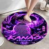 Classic Japanese-style cartoon Demon Slayer round rug, home soft decorative anti-slip yoga mat and chair mat, outdoor floor mat carpet K28