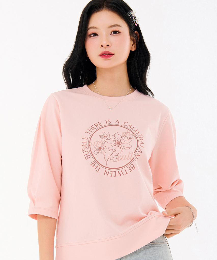CHASECULT Women'S Volume Sleeve 3/4 Sleeve Sweatshirt-Farg5169B0P