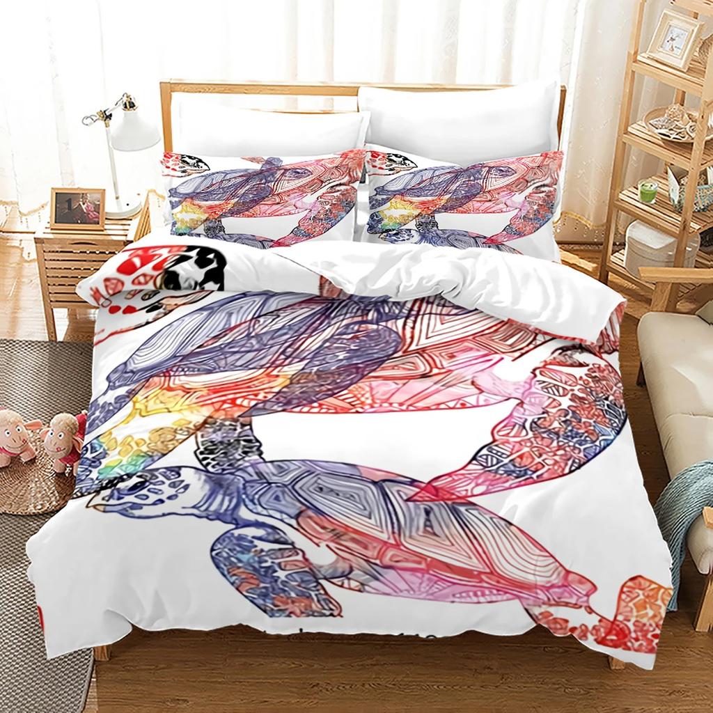Ocean Duvet Covers Blue Sea Turtle Comforter Cover Set Nautical Bedding Set For Kids Boys Girls Sea Dreamcatcher Animal Bedroom
