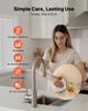 Pizza Stone, 381 mm Round Cordierite Pizza Stone, Extra Large Baking-Stone with Aluminum Peel, 17 mm Thickness Heat-Resistant Cooking Cordierite, for