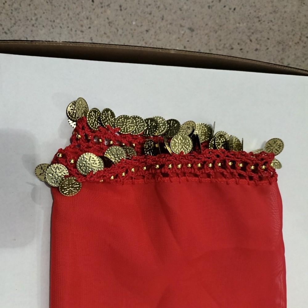 Crochet Coin Headscarf Traditional Dance Costume Headwear Belly Dance Accessories Belly Dance