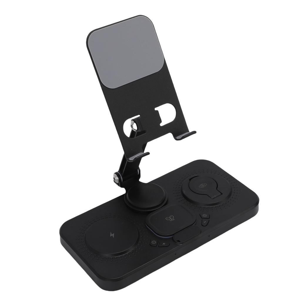 Беспроводное устройство 6 в 1 для устройства с будильником и 6-цветной подсветкой, 15 Вт, складная проводная зарядная станция