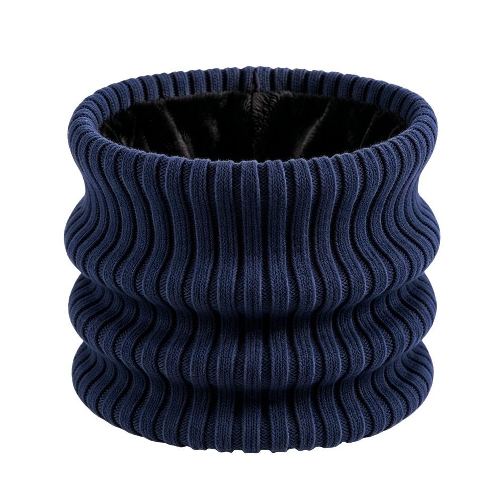 Thickened Knitted Scarf Striped Knitted Neck Warmer Skin-friendly Neck Gaiter Cycling