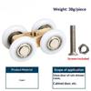 NEW 1/4Pcs Noise Reduction Shower Room Glass Wood Door With Clips Screw Sliding Door Pulley Roller Full Copper Bearing