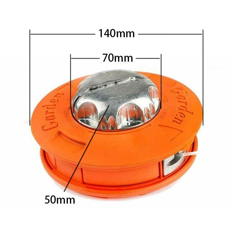 Универсальная алюминиевая нейлоновая щеточная косилка M10, катушка для триммера для травы, 2 линии, режущая головка, нить, струнная пила, косилка для травы