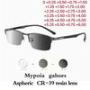 Солнцезащитные фотохромные готовые очки для близорукости Женские Мужские Металлические Полуободковые Хамелеоны Очки для Близорукости 0 +0.5 +0.75 +1.0 +3.0 До +6.0