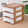 Desktop Storage Drawer Storage Box Large Capacity 3-Layer Design Stackable Drawers Organizer Cosmetics Case