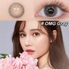 0~-6.00 Colored Contact Lense Magister 14mm Brown/Gray Natural Contact Lenses OMG Series