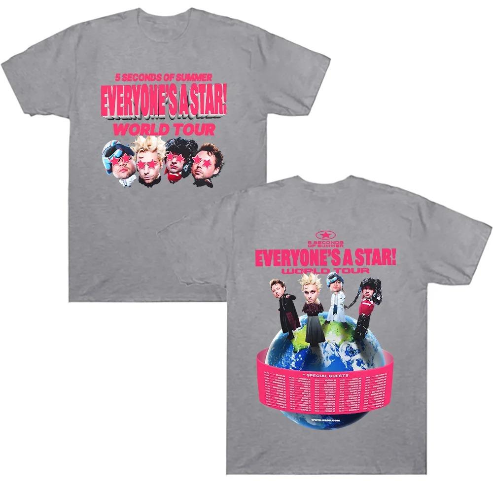 5 Seconds of Summer ВСЕ ЗВЕЗДЫ! Футболки 5SOS World Tour 2026 Футболки Летние Подарки для Фанатов Футболки Женская Мужская Модная Одежда