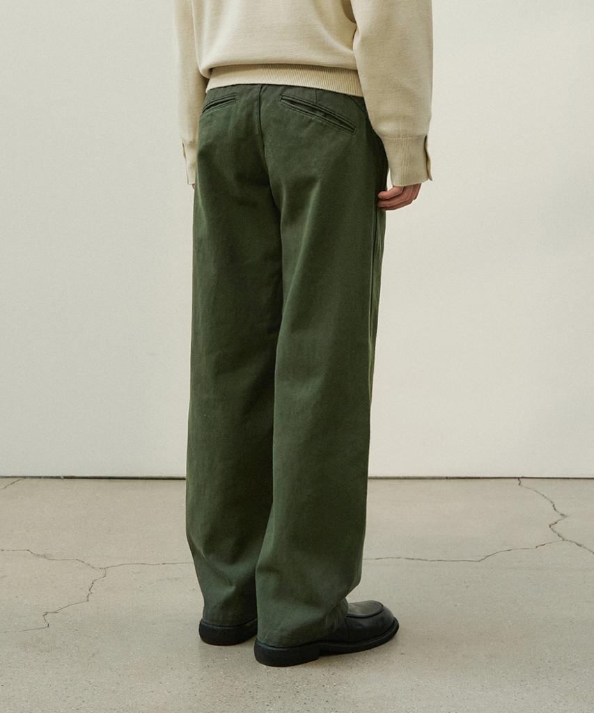MINAV Twist Cotton Pants [Green]