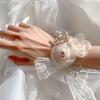 Bridesmaid's Wrist Flower Wedding Bride's Advanced Hand Flower Bracelet Flower Bust Fairy Wedding Sisters Group White Hand Gift
