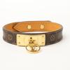 LOUIS VUITTON M4150 Brasserie Logomania Monogram Canvas Bracelet 17 Brown / GoldUsed