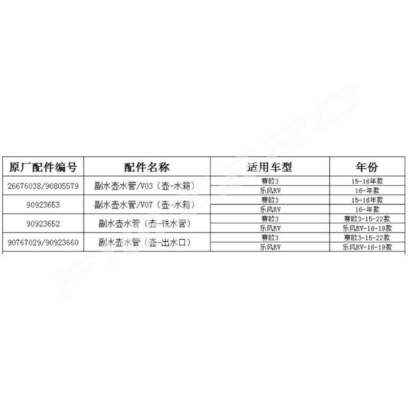 26676038 90923653 90923652 90767029 Radiator Reservoir Cooling Hose Water Tank Pipe for Chevrolet Sail 3 Lova RV 2015 2016-
