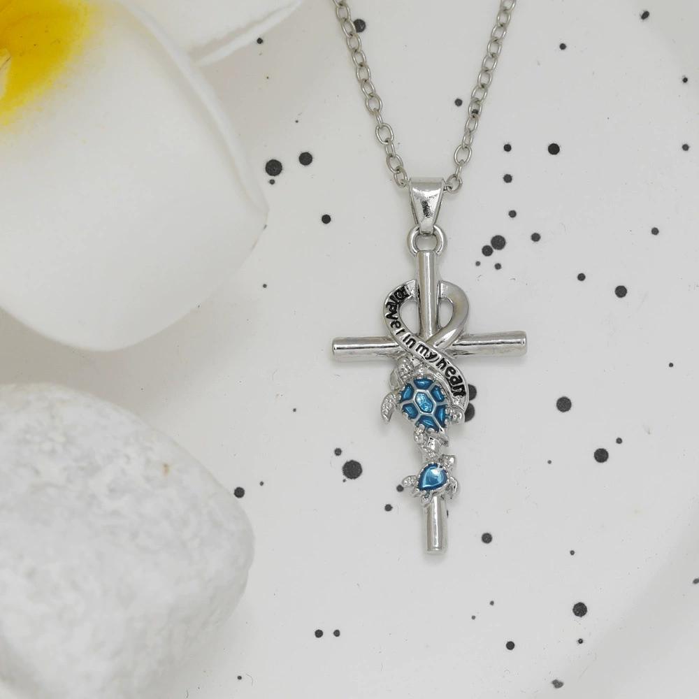 Высококачественные подарки на день рождения и Рождество для семьи и друзей ожерелье крест черепаха популярный Модный изысканный модный