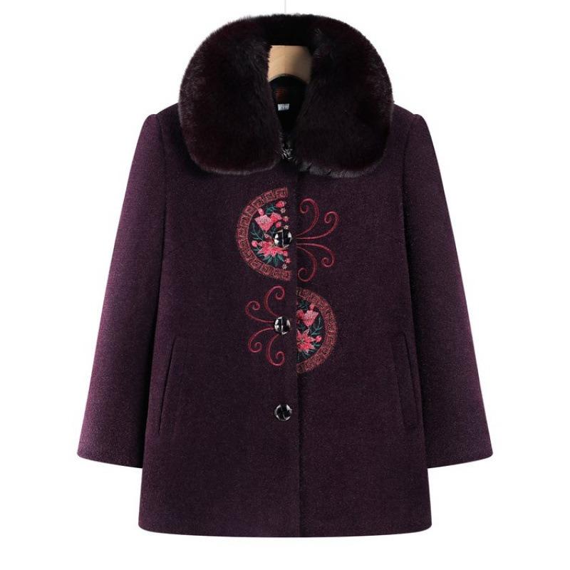 New autumn and winter woolen jacket, plush warm wife winter coat clothes