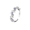 2pcs Adjustable Finger Rings Crystal Jewelry Accessories Korean Opening Ring  Women