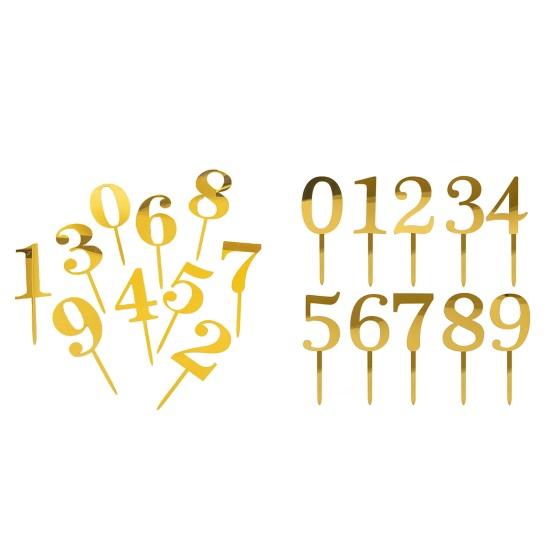 Numbers Birthday Cake Candle Holder Set Acrylic Cake Topper Reusable Party Cake Accessories for Birthdays Anniversaries Weddings