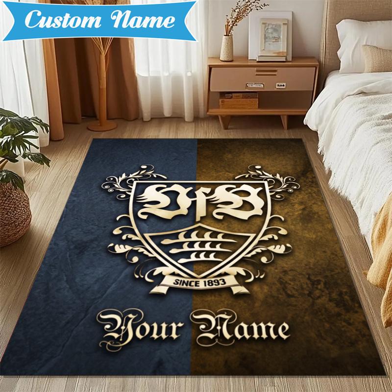 Custom Name Vfb Stuttgart Mascots Rug Indoor Floor Mat Chair Rug Perfect for Living Room, Bedroom, Playroom, Game Room Christmas fan gifts
