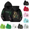 Kids' Long Sleeve Loose Pullover Letter Print Drawstring Hooded Sweatshirt