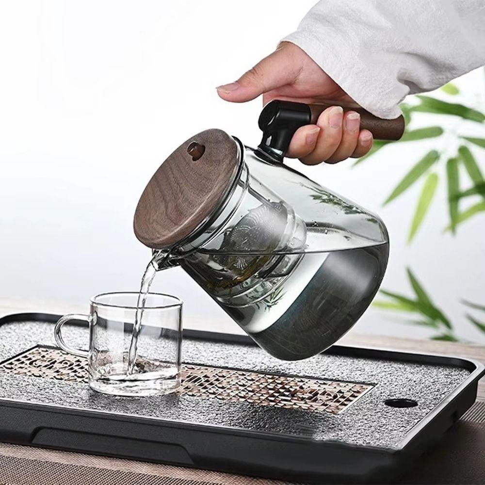 Glass Magnetic Switch Tea Pot 650ML Automatic Tea Pot Tea Separation Pot for Daily Tea Drinking